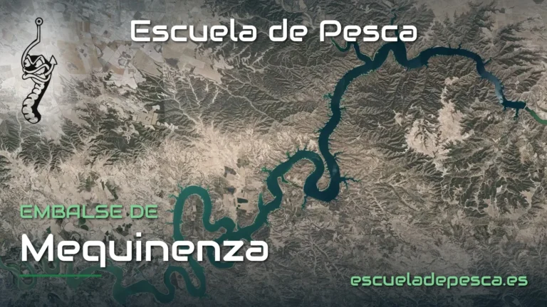 Vista aérea del embalse de Mequinenza