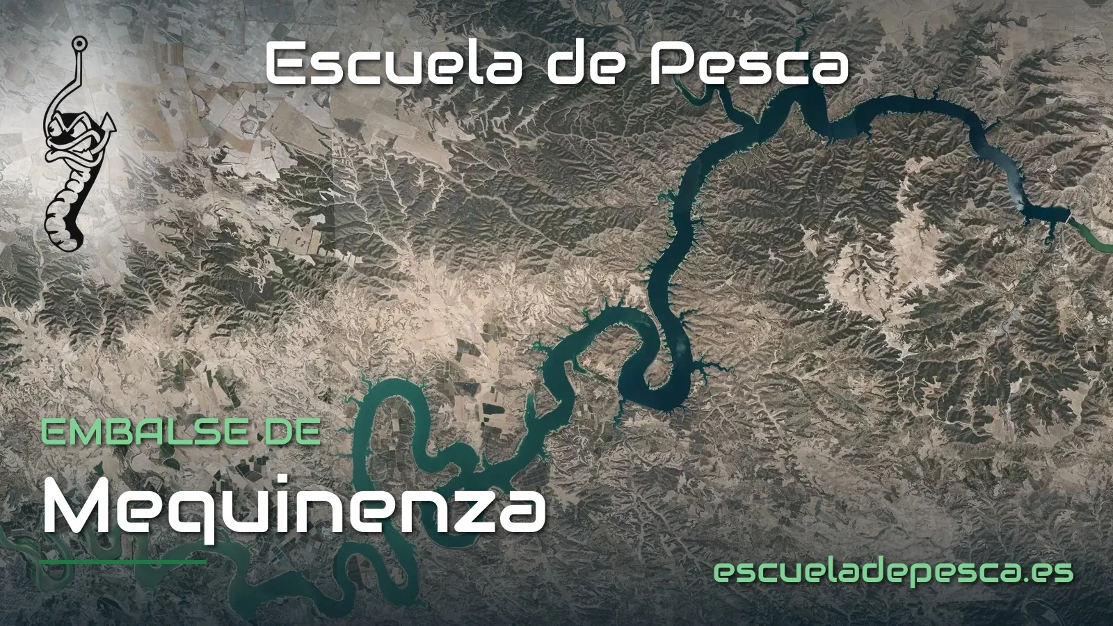 Vista aérea del embalse de Mequinenza