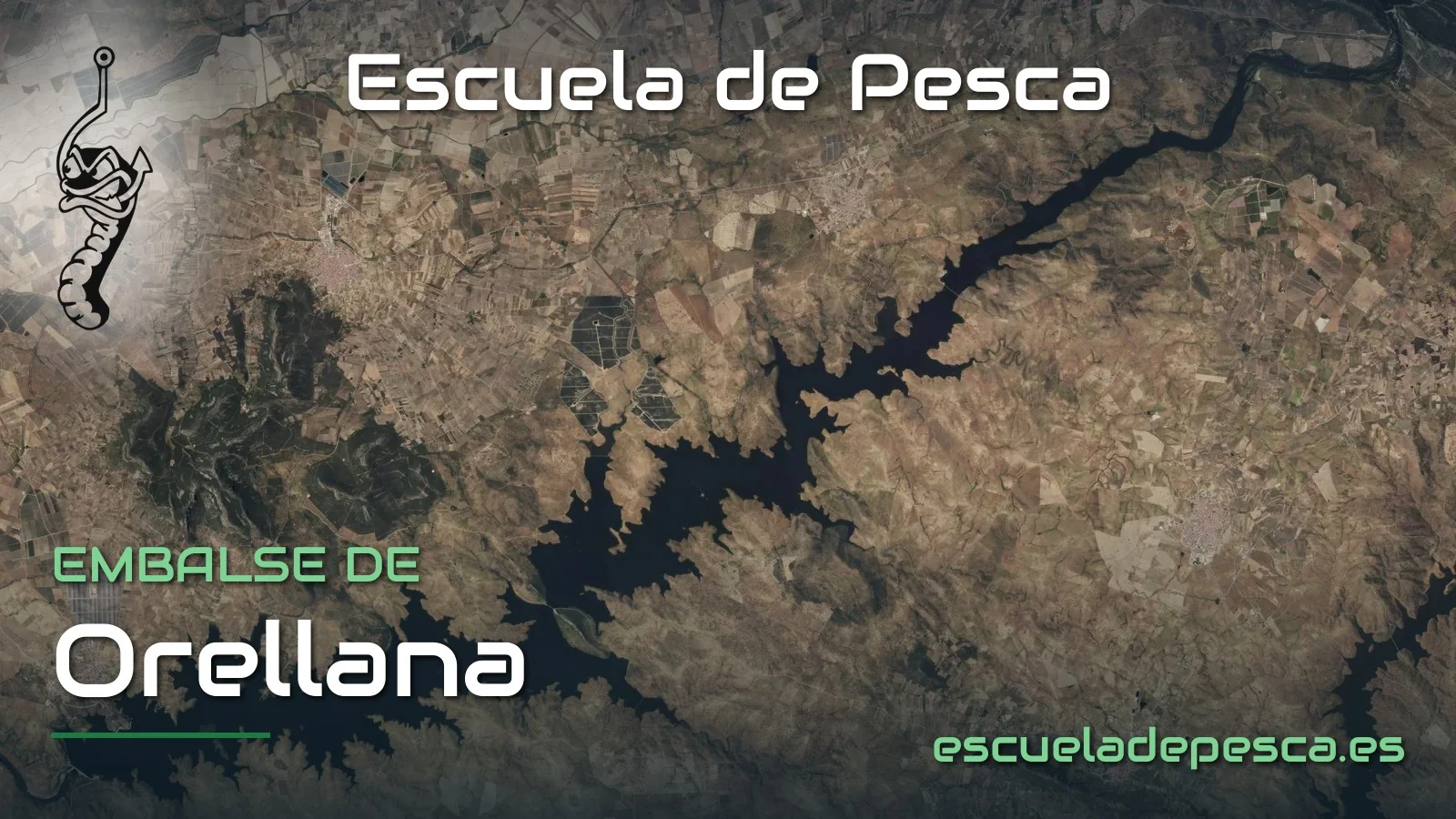 Vista aérea del embalse de Orellana