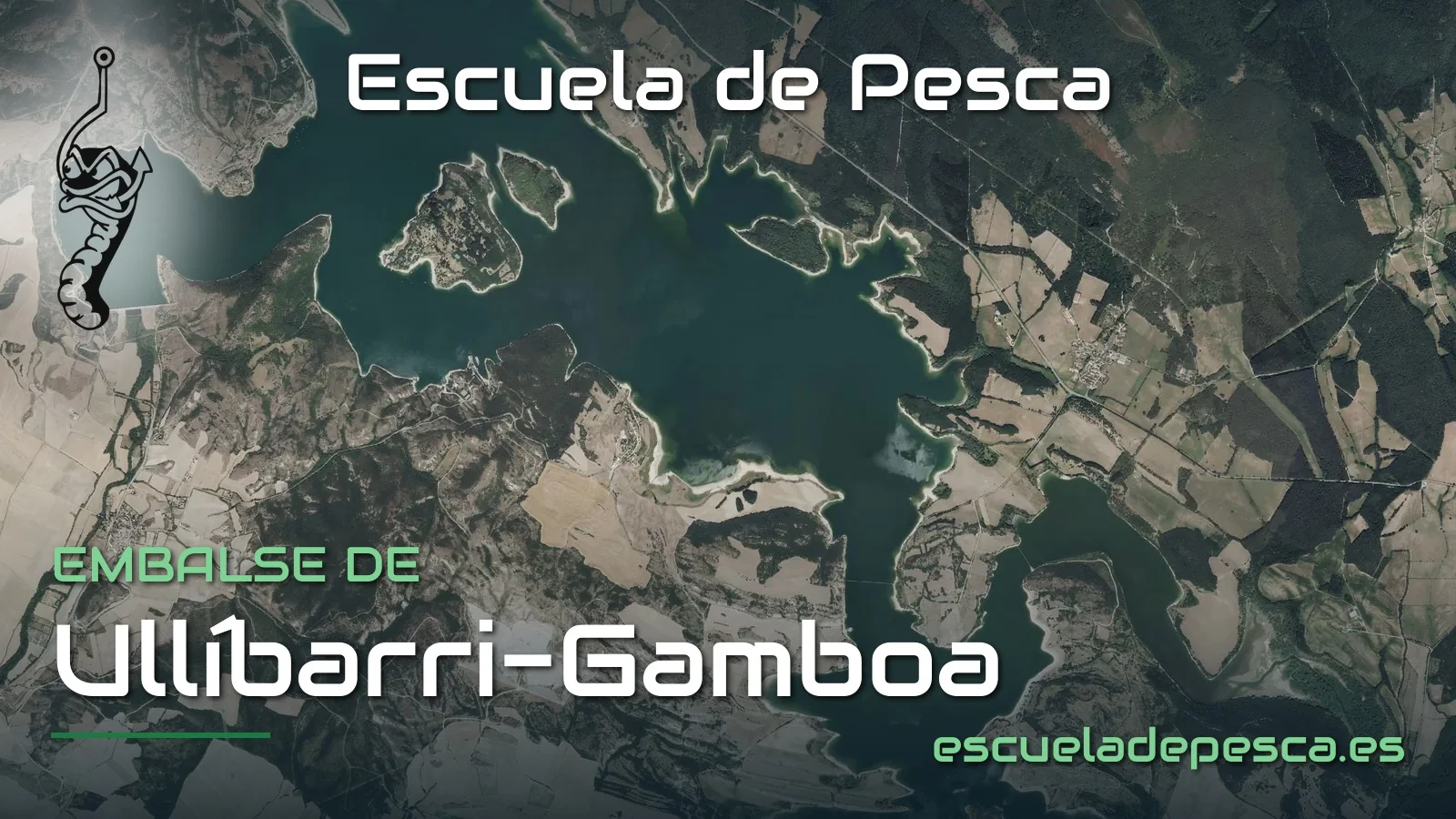 Vista aérea del embalse de Ullíbarri-Gamboa